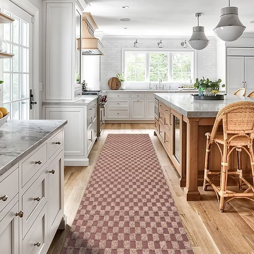 Gotohipi Custom Sizes Runner Rug 3'x8'Indoor Outdoor Utility Carpet,Area Rugs with Non Slip Rubber Backing for Hallway Kitchen E