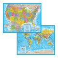 Waypoint Geographic 2-In-1 United States And World Notebook Map, Interactive Notebook Maps For Learning Geography And Social Stu