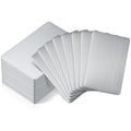 Tandefio 50 Pcs 304 Stainless Steel Metal Business Cards 3.4 x 2.1 inch Sublimation Blank Steel Card Laser Engraving Stainless P