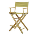 Casual Home 24 Directors Chair Natural Frame with Olive Canvas, Counter Height