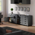 Winsome Wood Halifax 3-Pc Storage Cabinet Set, Black