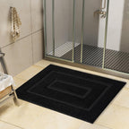 Homore Bath Rug, Black Bathroom Rug 24X17 Inch Soft Absorbent Microfiber Small Bathroom Rugs, Washable Bath Rug Runner For Bathr