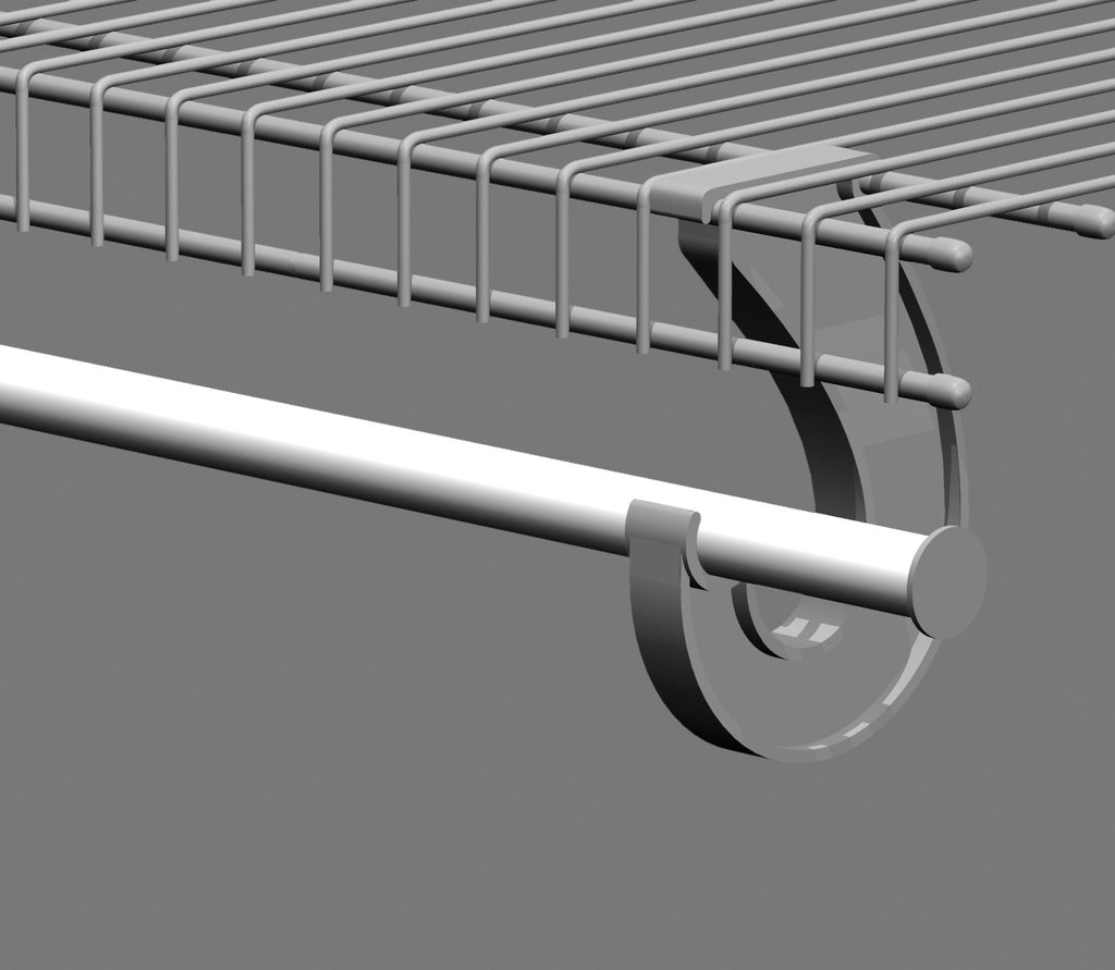 Closetmaid 2052 Superslide Adjustable Hanging Rod, 6' To 8', White
