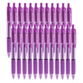 Writon Retractable Ballpoint Pens, Comfort Grip, 1.0Mm Medium Point, Purple Ink, 24 Pack