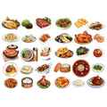 Seasonstorm Chinese Dinner Food Menu Aesthetic Diary Travel Journal Paper Stickers Scrapbooking Stationery School Office Art Sup