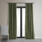 Hpd Half Price Drapes Signature Velvet Thermal Blackout Curtains For Living Room 84 Inch Long (1 Panel) Rod Pocket Insulated Blackout Curtains For Bedroom Window Curtains, 50W X 84L, Hunter Green