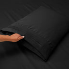 Clara Clark Full Sheets, 6 Piece Set - Hotel Luxury Sheets For Full Size Bed, Super Soft Bedding Sheets & Pillowcases, Full Size Sheets, Black