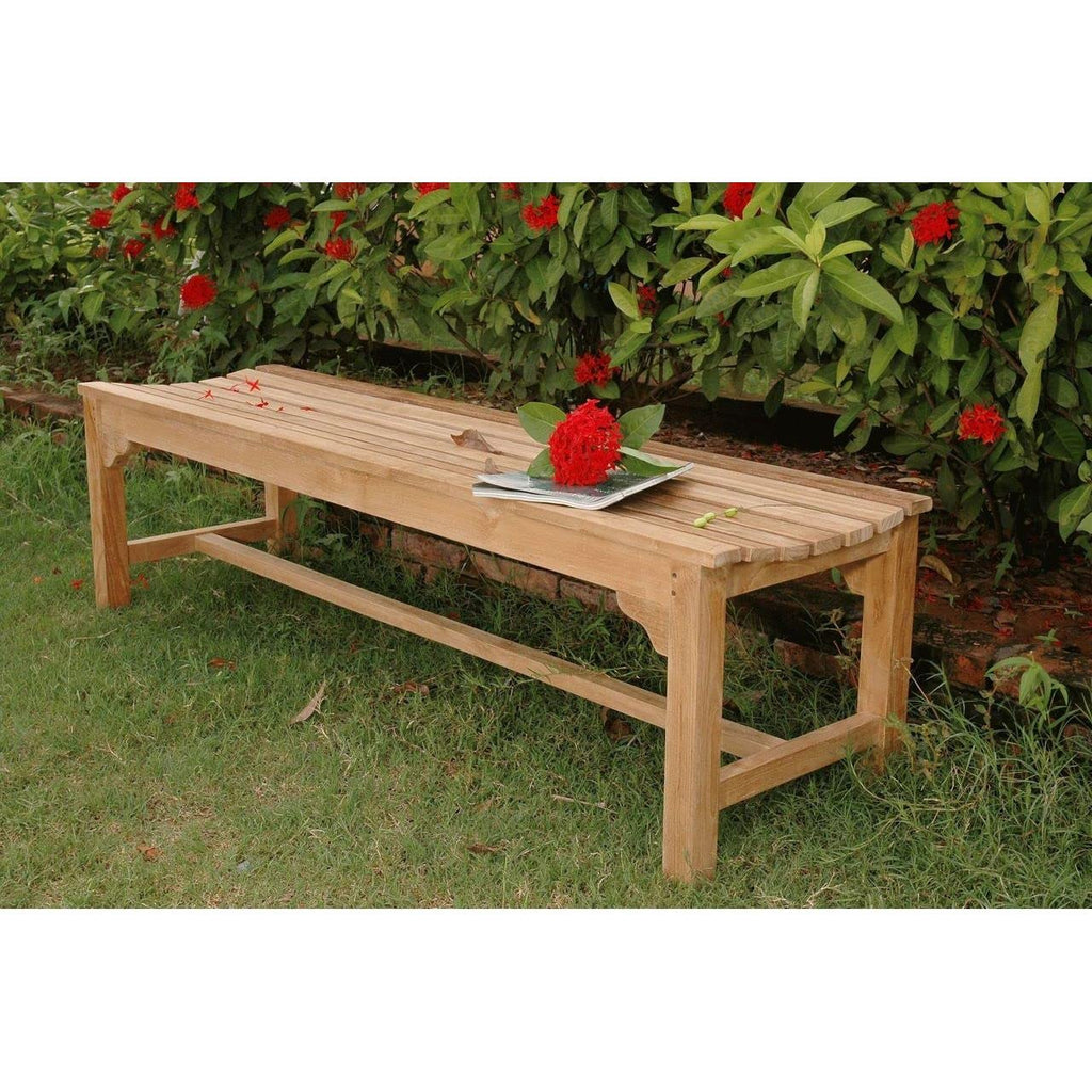 Anderson Teak BH-067B - No Cushion Hampton 3-Seater Backless Bench