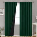 Bgment 100% Thermal Insulated Blackout Curtains 95 Inches Long With Liner, Rod Pocket And Back Tab Double Layer Noise Reduce Roo
