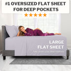 Dealuxe 21'' Sheet Set - Twin 3 Piece Set - Grey Lavender
