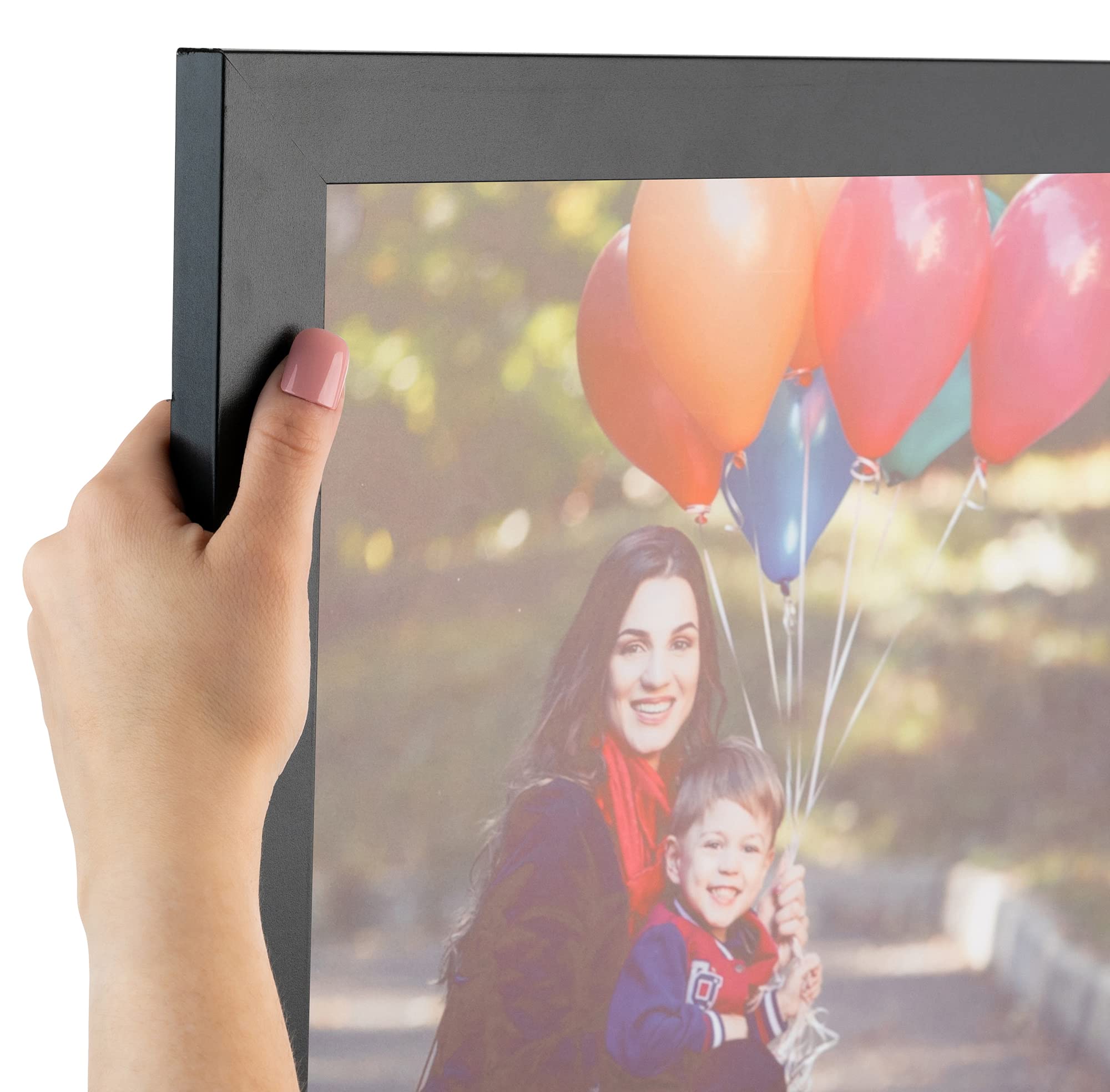 ArtToFrames 6x28 inch Black Picture Frame, 2WOMFRBW72079-6x28