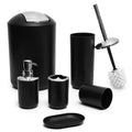 Moss & Stone 6 pcs Bathroom Accessories Set Includes Soap Dispenser, Toothbrush Holder, Toothbrush Cup, Soap Dish, A Complete De