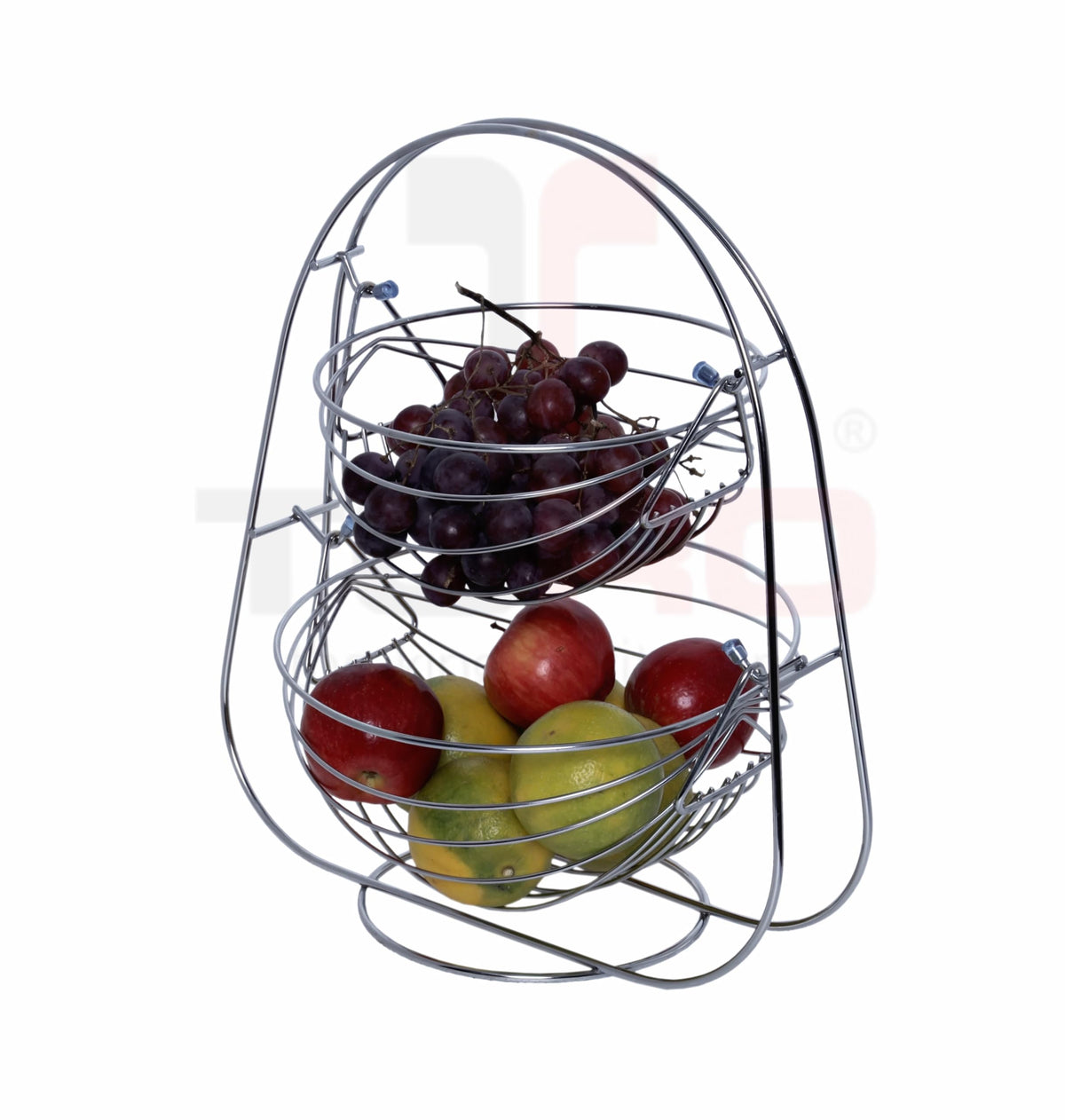 Toro Stainless Steel Double Swing Fruit And Vegetable Basket/Fruit Basket/Vegetable Basket For Kitchen And Dining Table (2  Tie