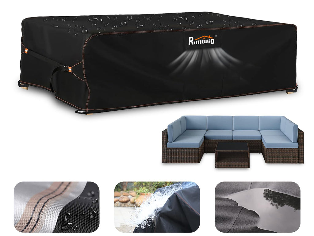 Extra Large Patio Furniture Set Covers Waterproof, Outdoor Furniture Covers Clearance, Sectional Sofa Couch Set Covers Winter, O