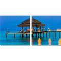 Baxton Studio VC-2069AB Painting Artwork, DINNER IN THE TROPICS