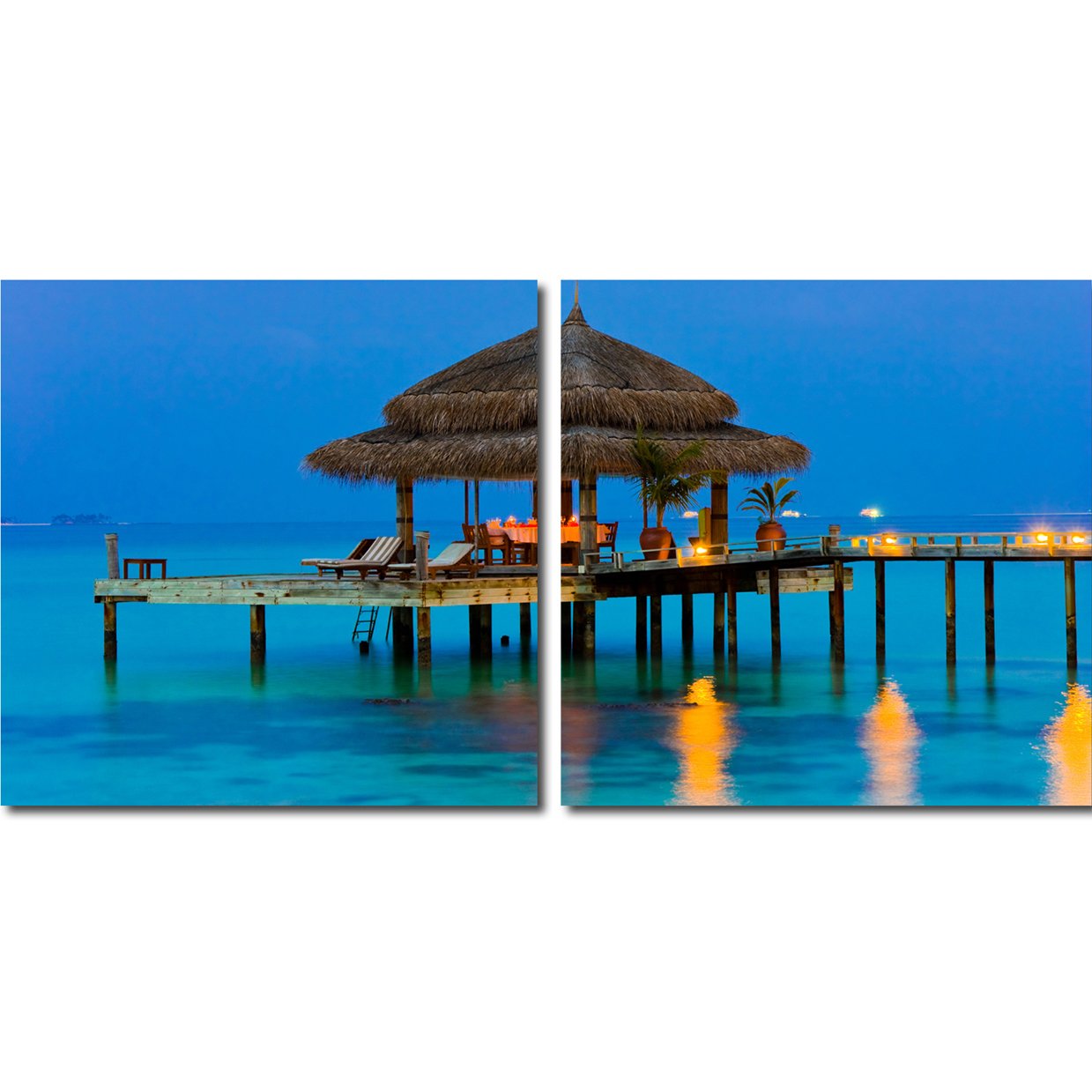 Baxton Studio VC-2069AB Painting Artwork, DINNER IN THE TROPICS