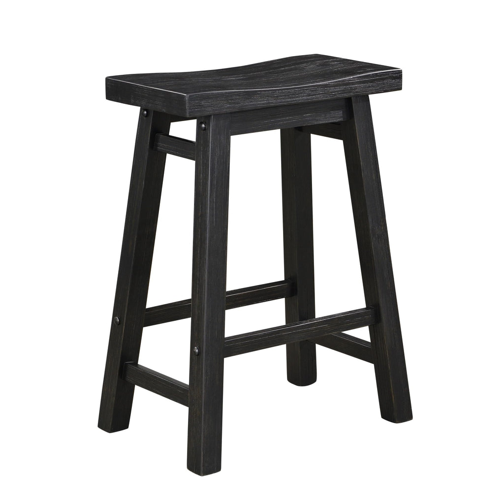 Boraam Sonoma Backless Saddle Kitchen Counter Stool - Black Charcoal