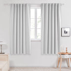Deconovo Room Darkening Curtains, Back Tab And Rod Pocket Curtains Blackout Curtains - Thermal Insulated For Bedroom, Windows 52X72 Inch, Platinum, 2 Panels
