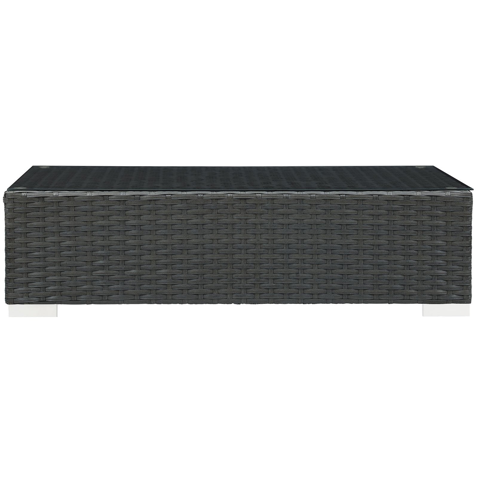 Modway Sojourn Coffee Table - Chocolate Rattan Outdoor Patio Furniture, Model EEI-1852-CHC