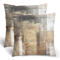 Brown Grey Pillow Covers 18X18 Set Of 2, Taupe Modern Abstract Art Painting Throw Pillows For Couch, Gray Beige Throw Pillowcase