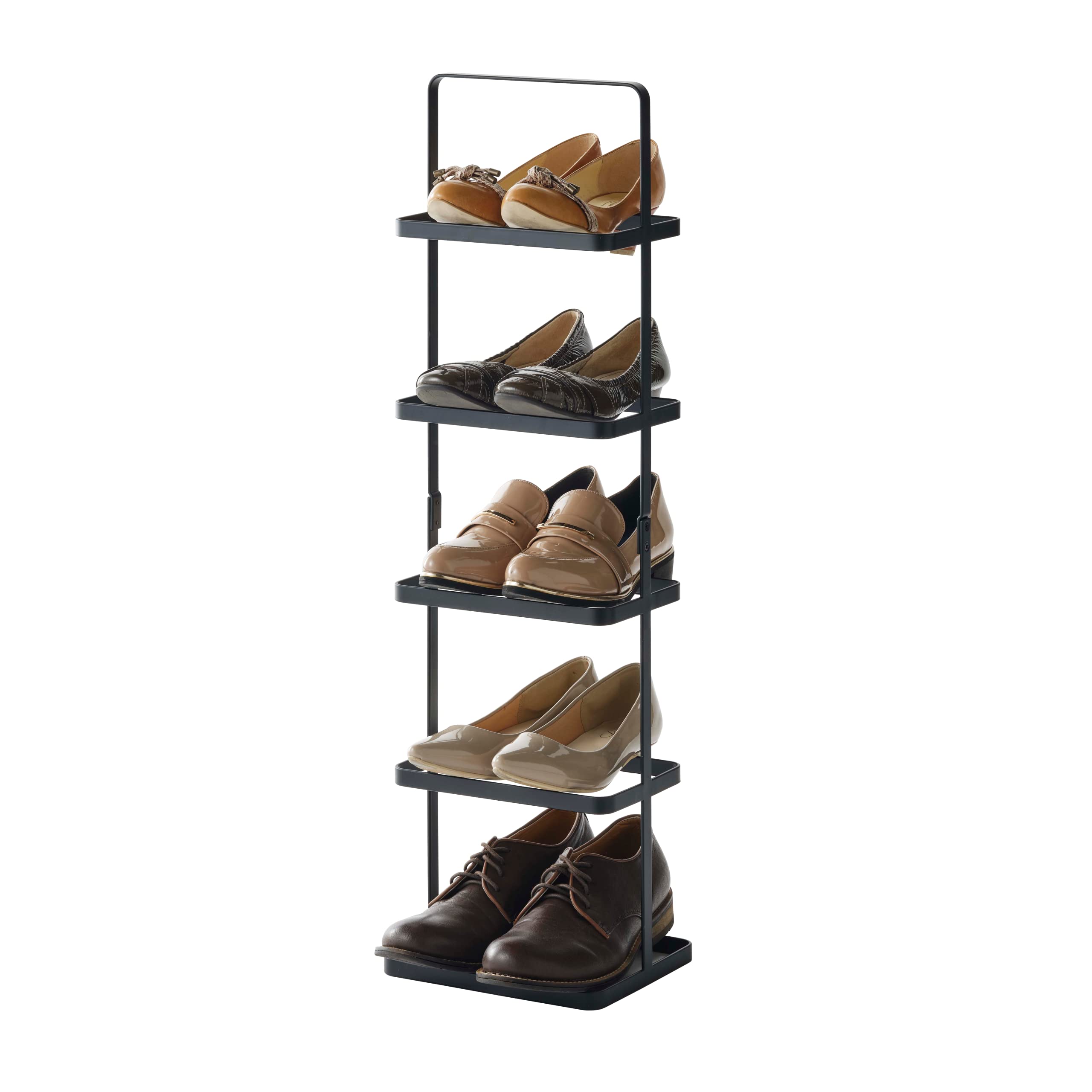 Yamazaki Home, Tall | Steel Shoe Rack, Black