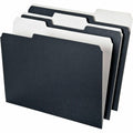 Tops Products 16101 File Folder,Recycled,9-1/2-Inch X11-3/4-Inch ,1/3 Cut Tab,50/Pk,Bk/We
