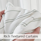 Jinchan Green And White Striped Curtains 90 Inches Long For Living Room Bedroom Green On White Curtains Pinstripe Curtains Privacy Light Filtering Rod Pocket Modern Window Curtains Set 2 Panels