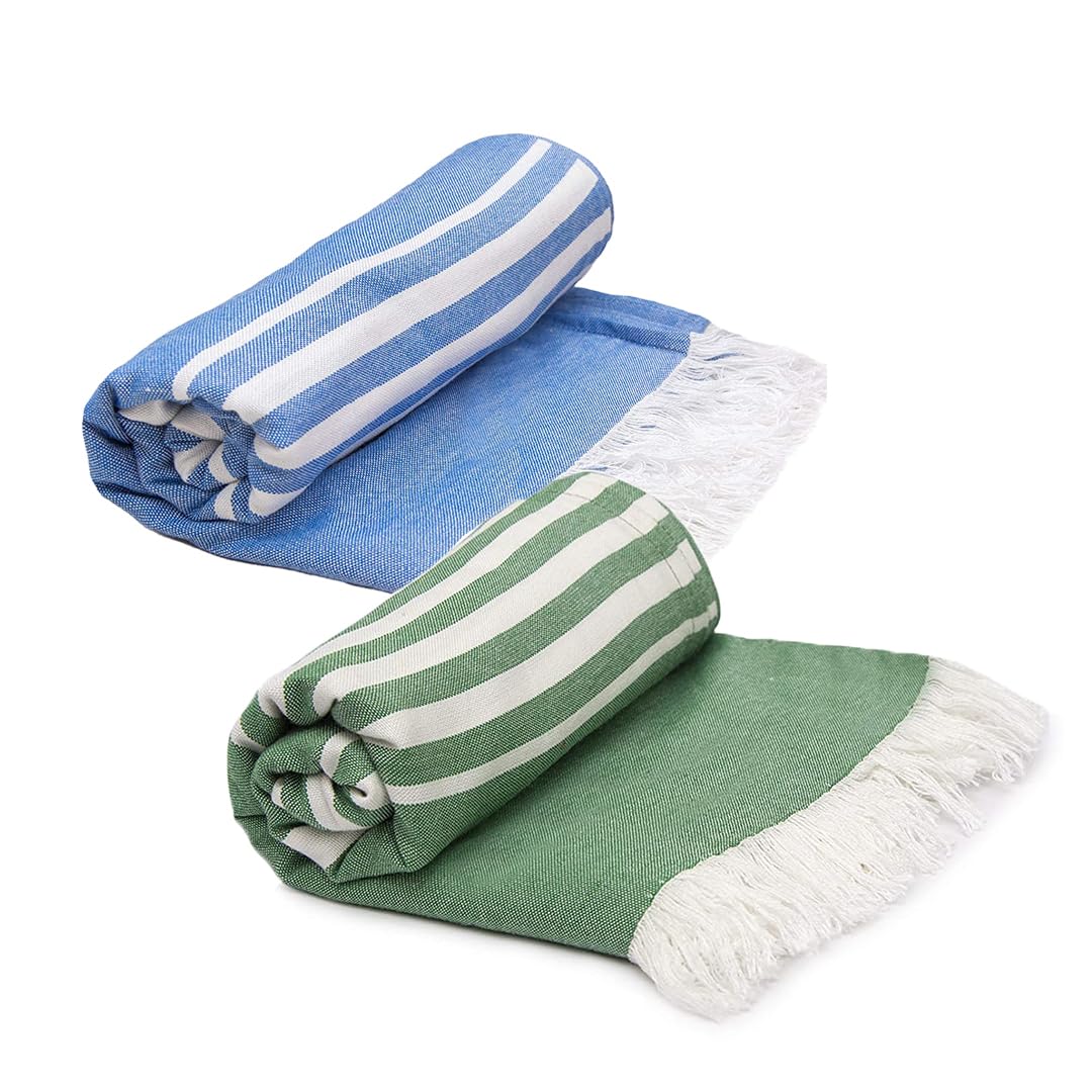 Mush Bamboo Turkish Towel | 100% Bamboo |Ultra Soft, Absorbent & Quick Dry Towel For Bath, Beach, Pool, Travel, Spa And Yoga | 2