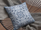 HomeRoots Broadcloth 18â€ Light Blue Boho Ornate Indoor Outdoor Throw Pillow