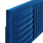 Modway Mod-6664-Nav Believe Channel Tufted Performance Velvet Twin Headboard, Navy
