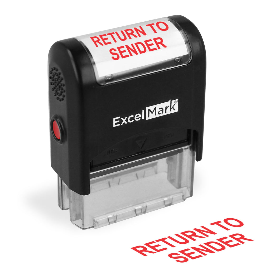Return To Sender Self Inking Rubber Stamp - Red Ink