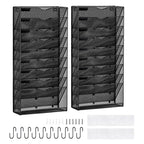 Vevor Hanging Wall Files Organizer, 10-Tier Vertical Wall File Holder, Metal Wall Mounted Magazine Mail Paper Document Storage F