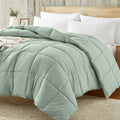 Homelike Moment Lightweight Queen Comforter-Green Down Alternative Bedding Comforters Queen Size, All Season Duvet Insert Quilte