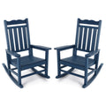 Stoog All-Weather Patio Rocking Chairs Set Of 2, Outdoor Rocking Chair With 400 Lbs Support, Porch Rocker, Rocking Chairs For Porch, Backyard, Garden And Deck, Blue
