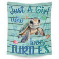 Sea Turtle Blanket - Soft, Fuzzy & Warm - 50'X60' Throw Size Blanket For Bed, Couch, Sofa - Blue Cute Throw Gifts For Adults,