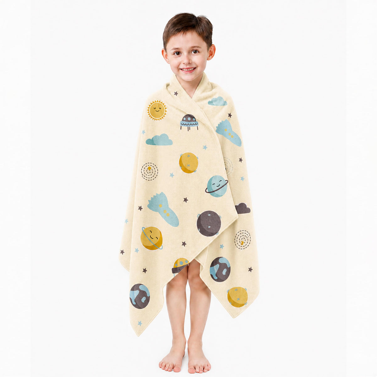 Yellow Weaves Kids Bath Towel For Boys & Girls | Ultra Soft, Super Absorbent & Quick Dry Towel | Lightweight Bath, Beach & Swimm