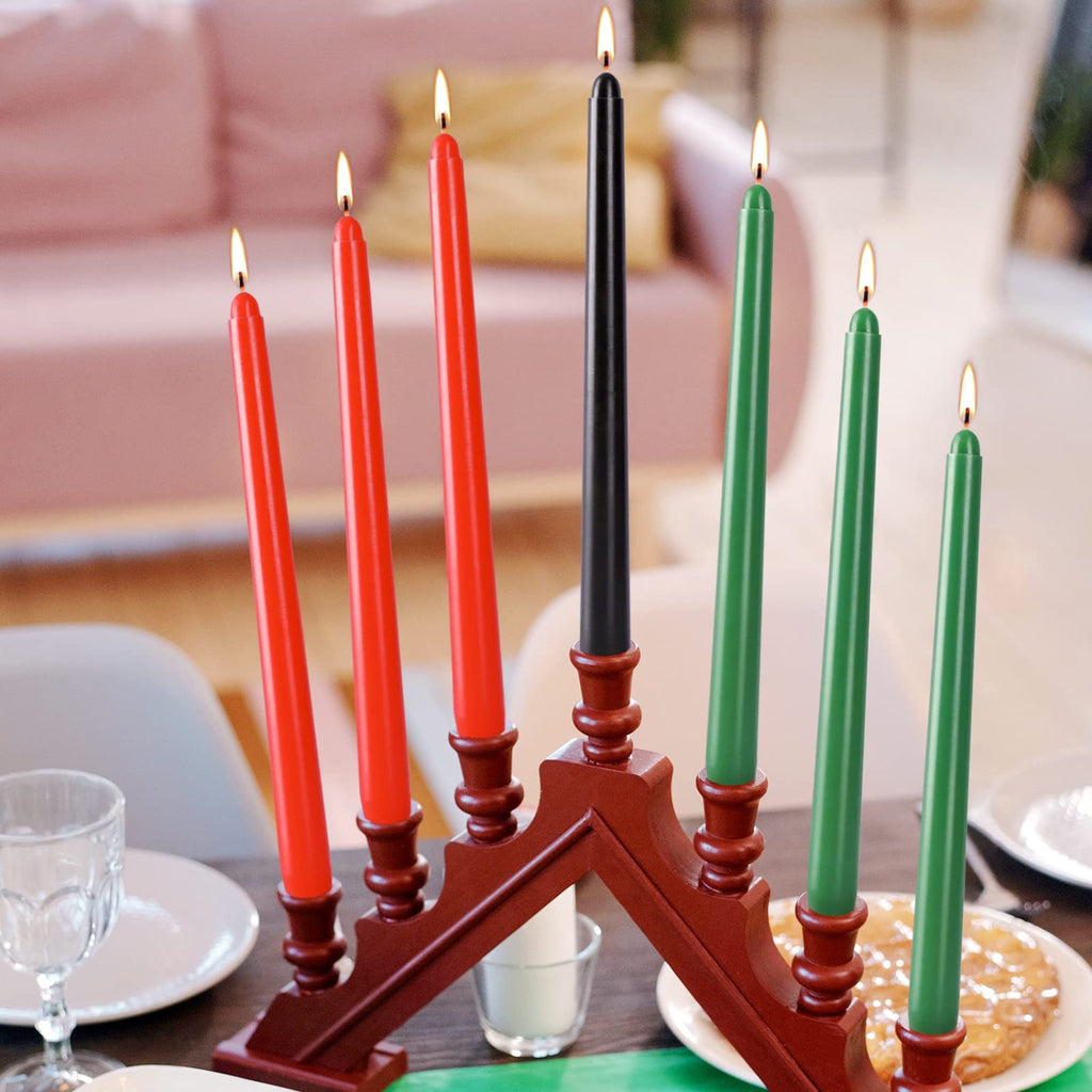 10 Inch Red Taper Candles-Set Of 4 Tapered Candle, Tall Candlesticks,Home Dinner Candle, Party, Wedding, Halloween, Christmas Ca