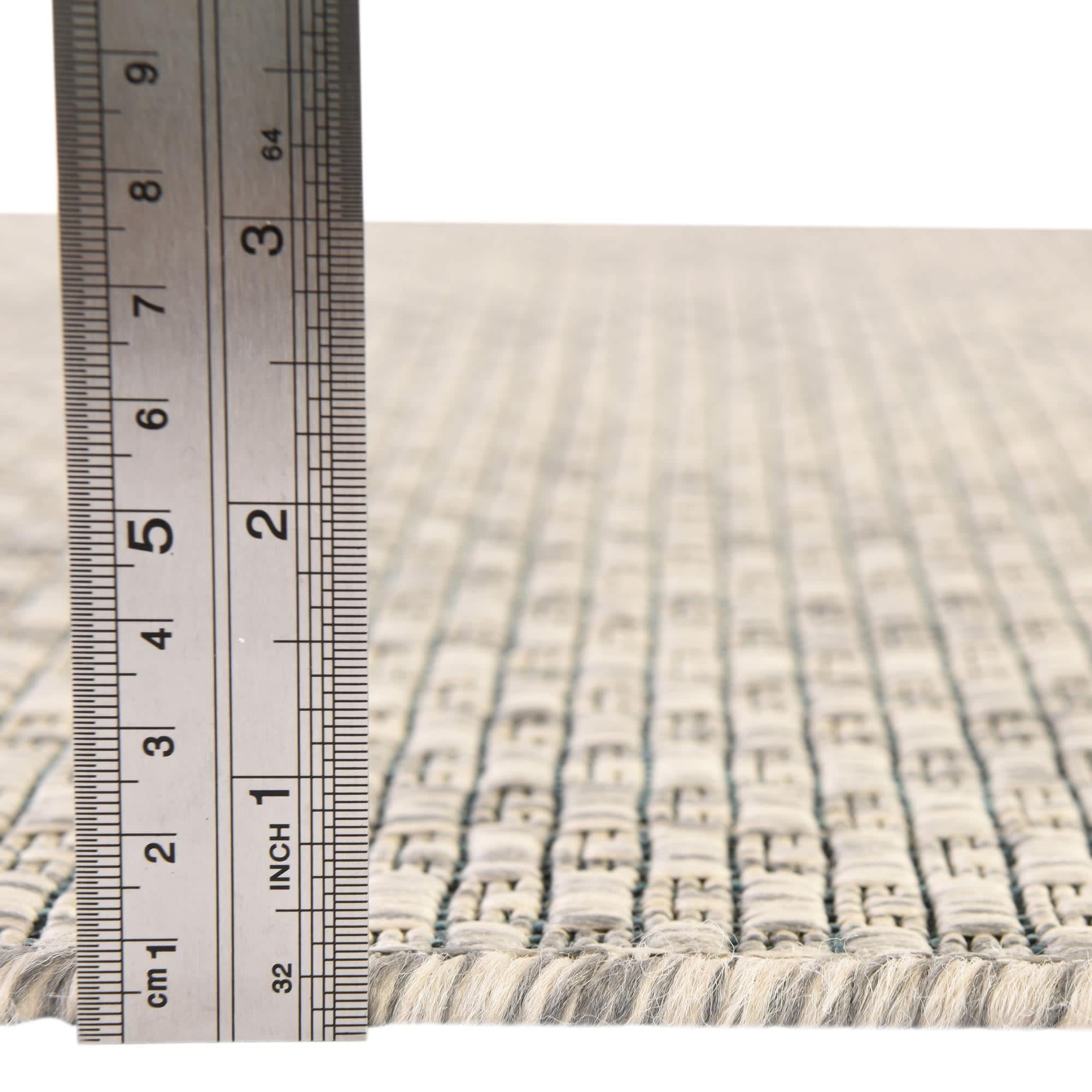 Unique Loom Collection Casual Transitional Solid Heathered Indoor/Outdoor Flatweave Area Rug (3' 3'' Round, Light Gray/Ivory)