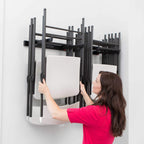 LIFETIME 80719 Wall Mounted Chair Rack Black Alloy Steel