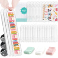 YOPPIX 30 Pieces Acrylic Glitter Bookmark - 3mm ThickClear Acrylic Bookmarks Kit with 30 Pcs Ribbon for Reading Lovers DIY Craft