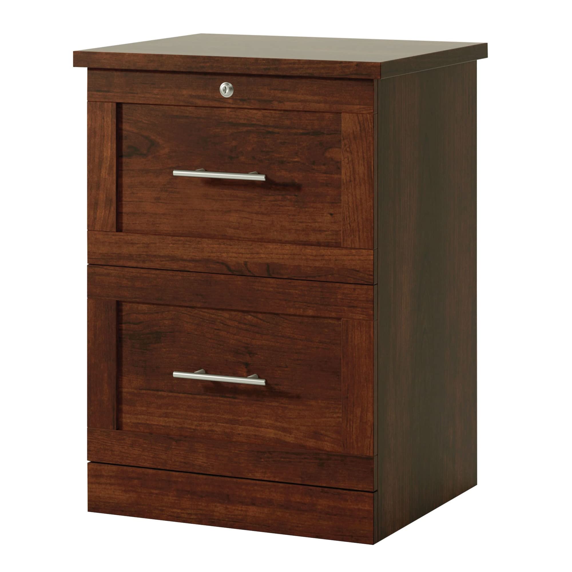 Realspace 17D Vertical 2-Drawer File Cabinet, Mulled Cherry