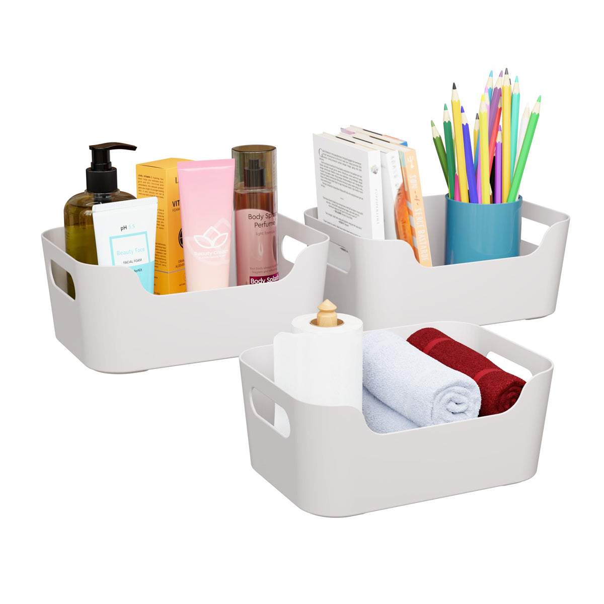 TexRo Storage Box And Organiser | Storage Organiser | Organizer Storage Box For Home & Kitchen | Durable Storage Basket & Plast