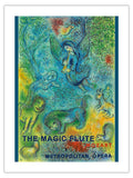 The Magic Flute - Mozart - Metropolitan Opera - Vintage Opera Poster by Marc Chagall c.1966 - Fine Art Matte Paper Print (Unfram