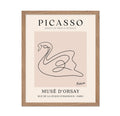 Poster Master Vintage Picasso Poster - Retro One Line Swan Drawing Print - Swan Art - Bird Art - Minimal Gift for Her, Animal Lo
