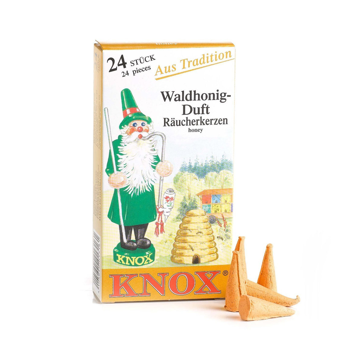 Knox Forest Honey German Incense Cones Made in Germany for Christmas Smokers