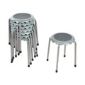 ECR4Kids Daisy Stackable Stool Set, Flexible Seating, Light Grey, 8-Piece