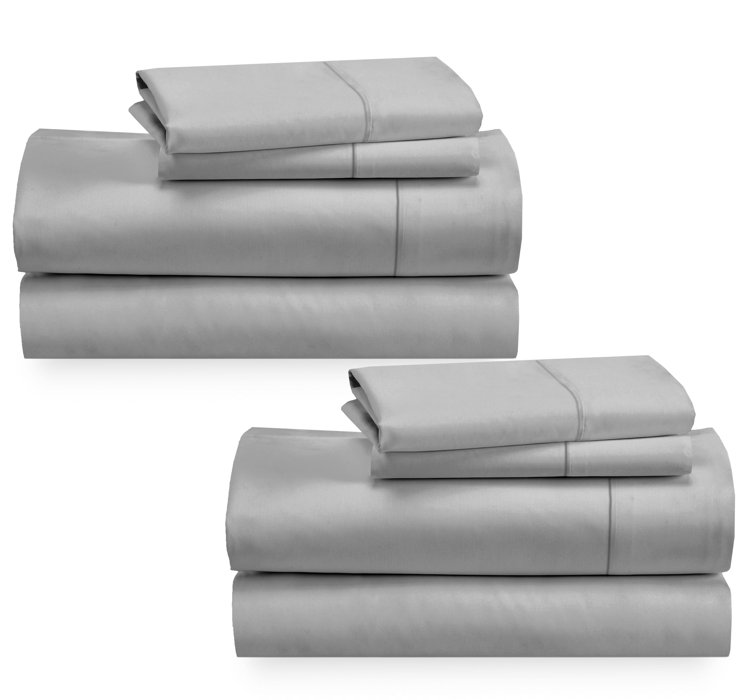 California Design Den 2-Pack Queen Bed Sheets Set - 400 Thread Count 100% Cotton Sateen - Extra Soft, Breathable & Cooling Sheet