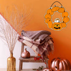 Open Road Brands Peanuts Snoopy Jack-O-Lantern Halloween Wreath Hanging Wood Wall Decor - Fun Snoopy Halloween Sign For Home