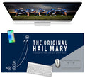 French KOKO Large Dallas Football Desk Mat for Desktop - XL Blue and Silver Desk Pad Mat Featuring The Hail Mary Play, Texas Spo