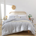 Rosgonia Light Grey California King Comforter Set,3Pcs (1 Boho Gray Cal King Comforter & 2 Pillowcases),Bedding Comforters & Set